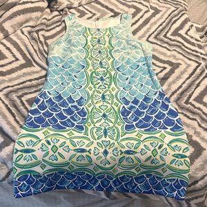 Lilly Pulitzer Blue and Green Sleeveless Dress